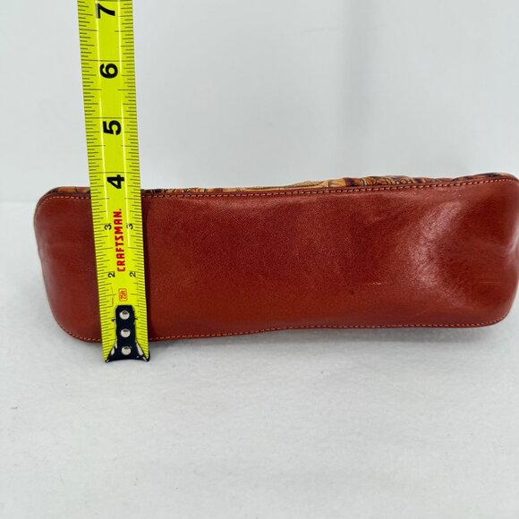 Brahmin Women's Daria Toasted Almond Croc-Embossed Leather Shoulder Bag 12x5x3 - Picture 8 of 12